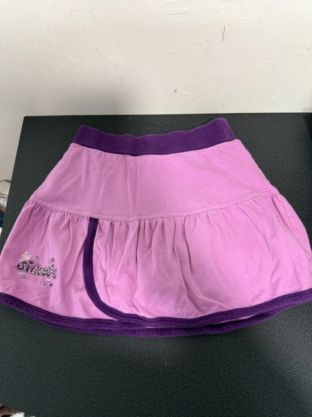 Girls' Lavender Tiered Skort with Purple Trim Y2K